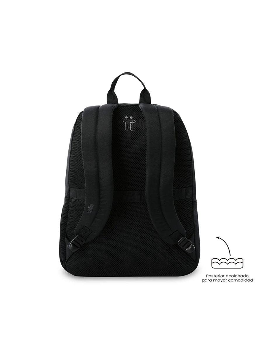 Morral Universitario Koji Porta Pc Unisex Negro 3