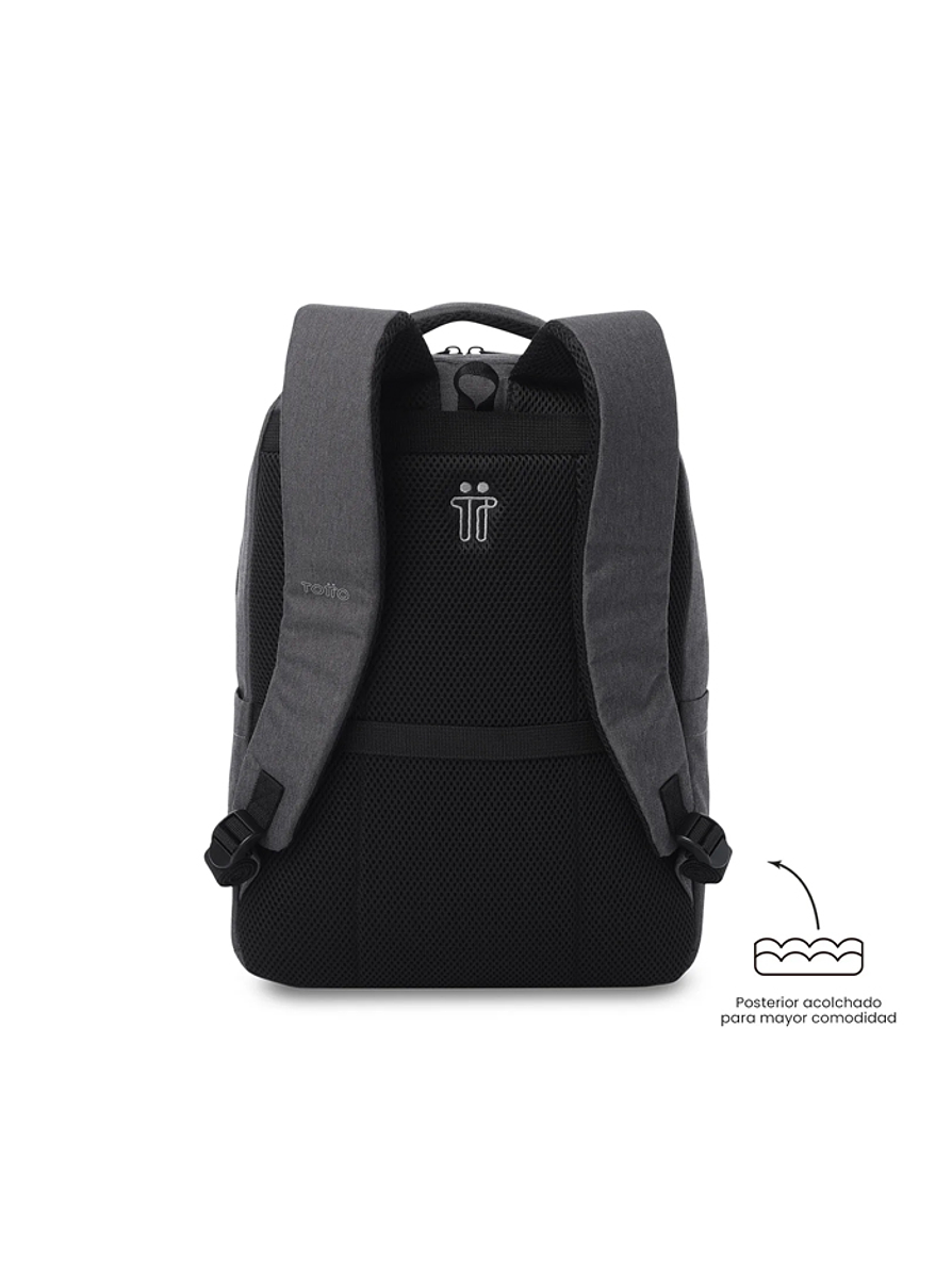 Morral Universitario Osaka Porta Pc Unisex Negro 4