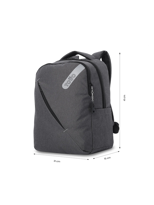 Morral Universitario Osaka Porta Pc Unisex Negro 2