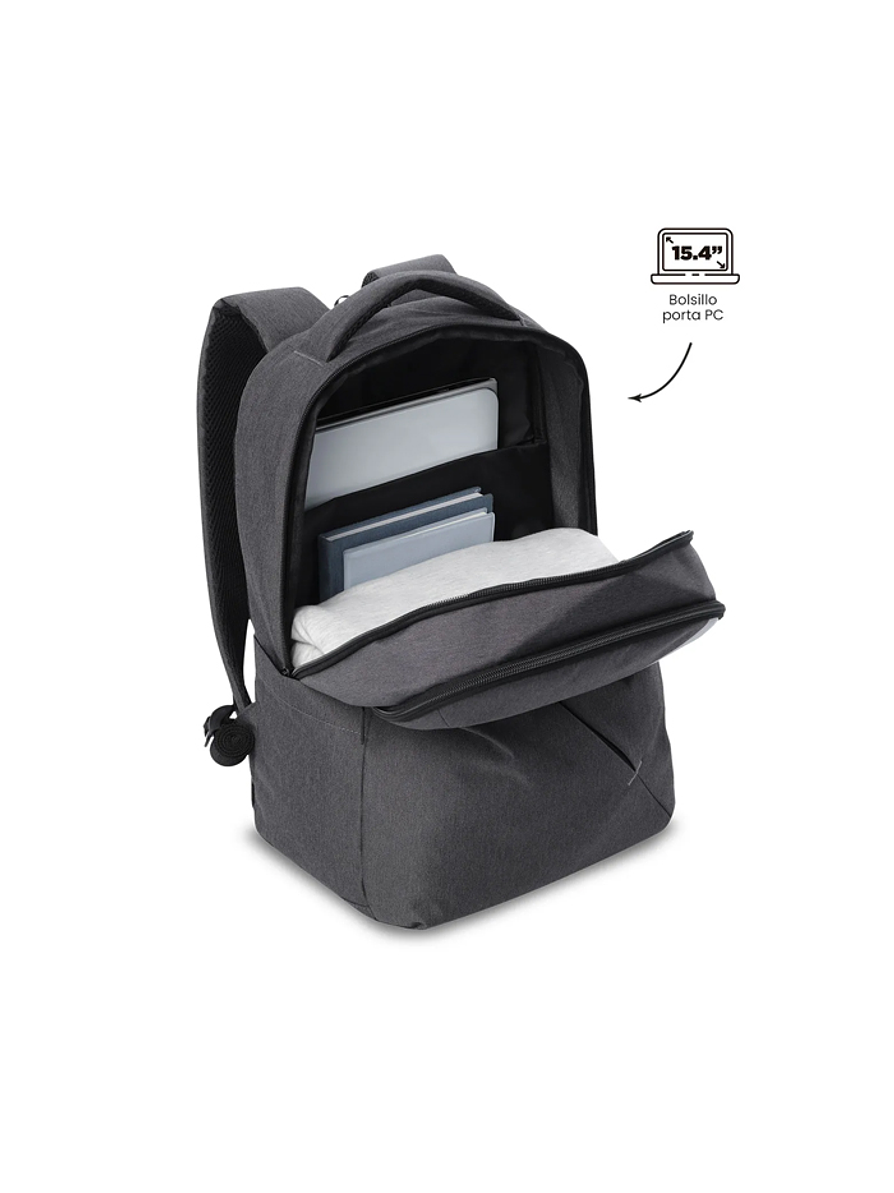 Morral Universitario Osaka Porta Pc Unisex Negro 3