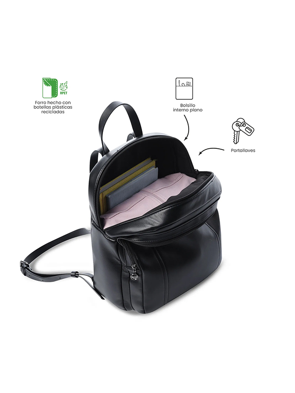 Morral Universitario De Moda Style 2 Negro Totto 3