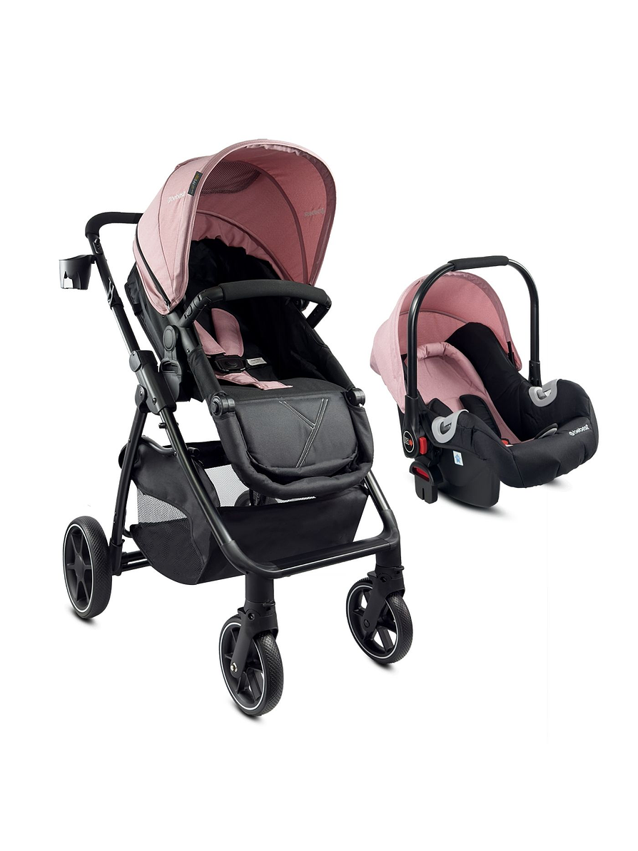 Coche Bebesit Travel System Pink 1