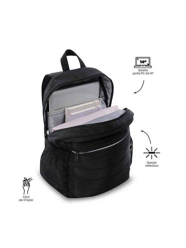 Morral Universitario Plaine Negro Totto 3