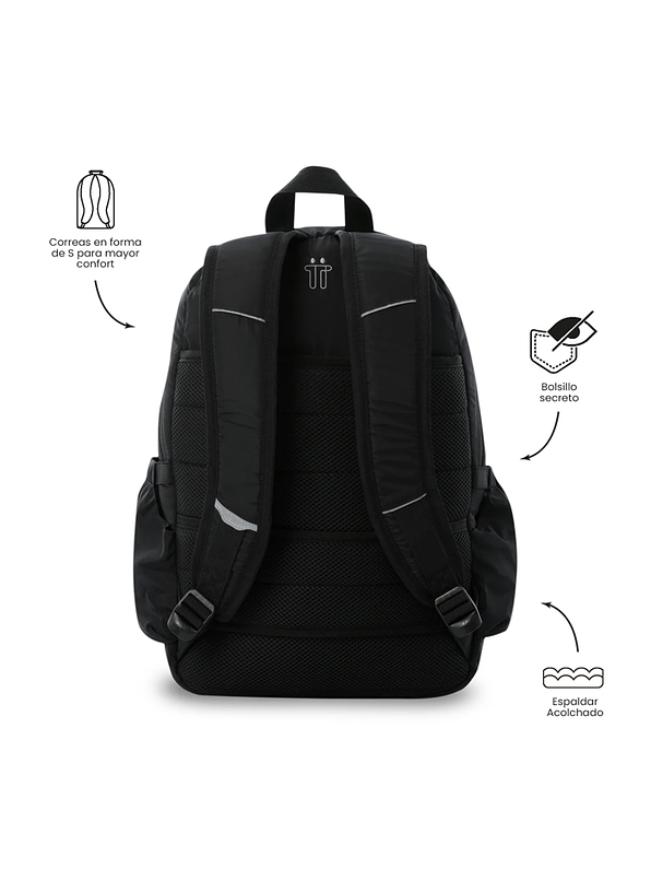 Morral Universitario Plaine Negro Totto 4