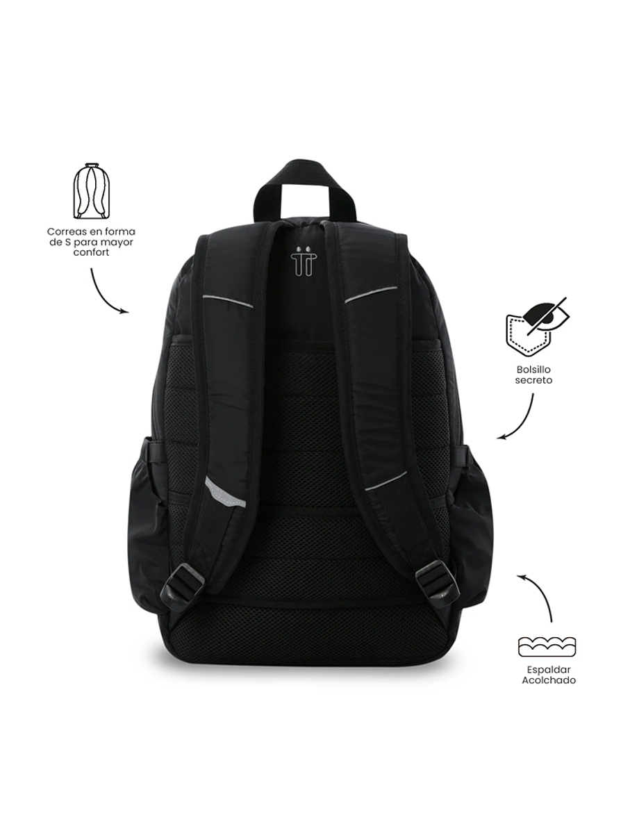 Morral Universitario Plaine Negro Totto 4