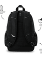 Morral Universitario Plaine Negro Totto - Miniatura 4