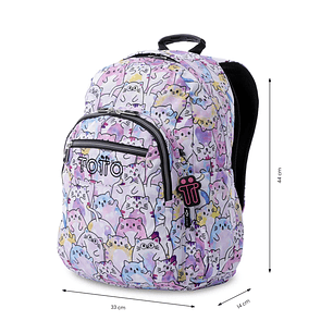 Morral Juvenil Acuarela Glitter Rosado Totto