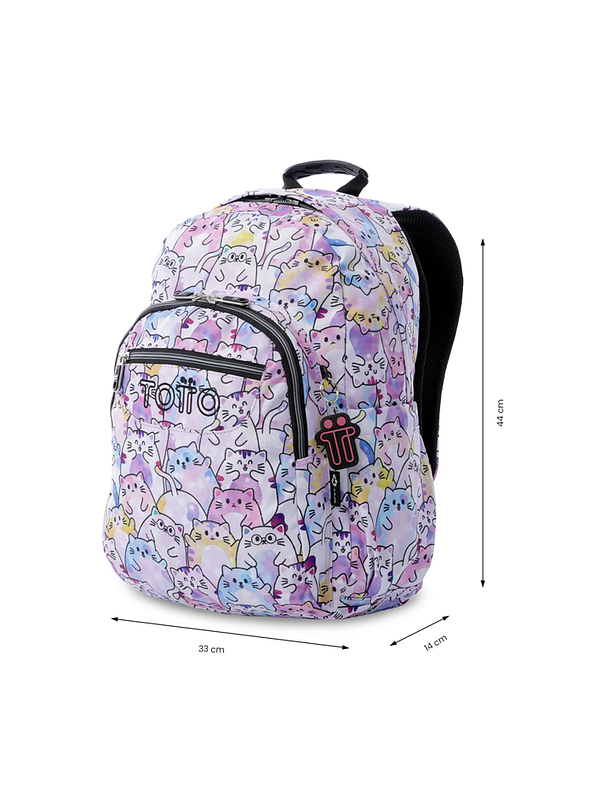 Morral Juvenil Acuarela Glitter Rosado Totto 2