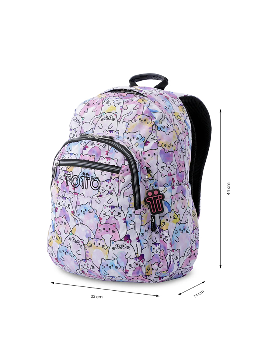 Morral Juvenil Acuarela Glitter Rosado Totto 2