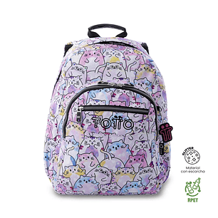 Morral Juvenil Acuarela Glitter Rosado Totto