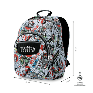 Morral Juvenil Gommas Gris Totto