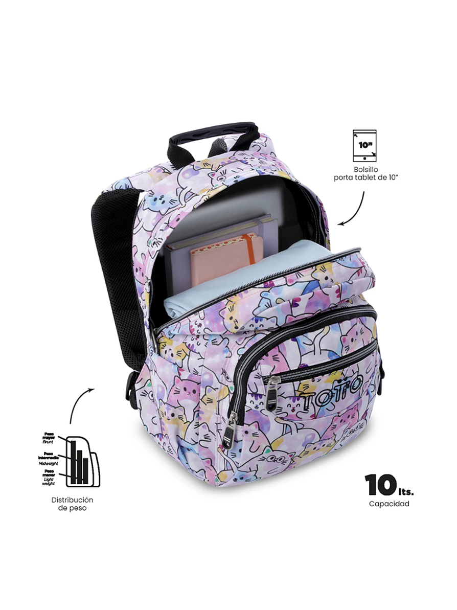 Morral Juvenil Tempera Glitter Rosado Totto 3