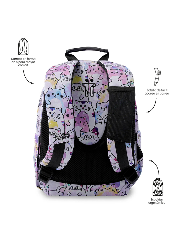 Morral Juvenil Tempera Glitter Rosado Totto 4