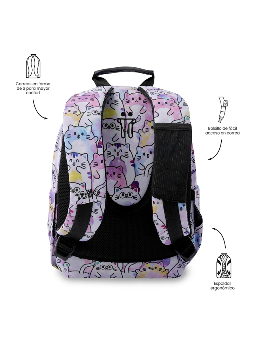 Morral Juvenil Tempera Glitter Rosado Totto 4
