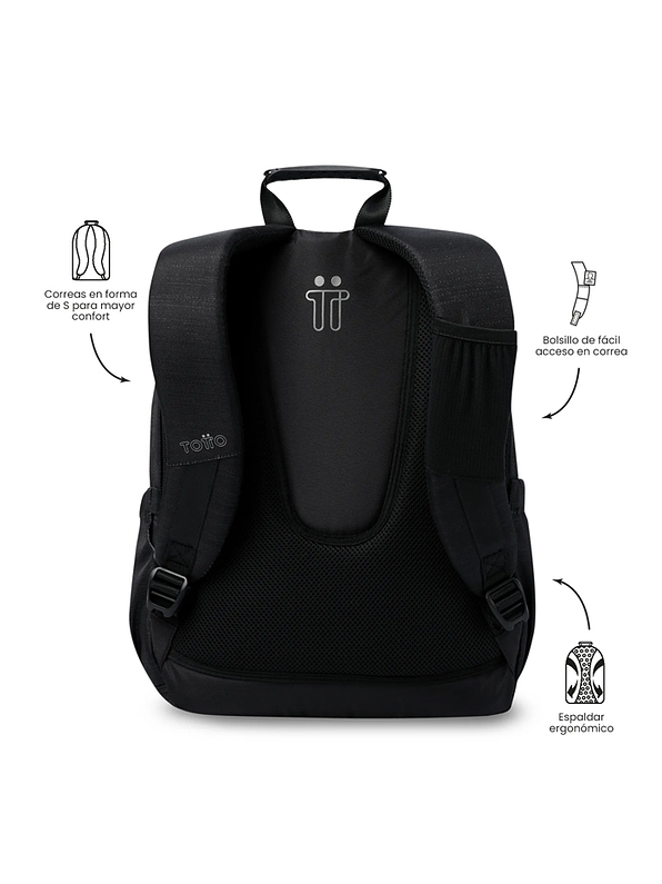 Morral Juvenil Acuarela Neo Negro Totto 4
