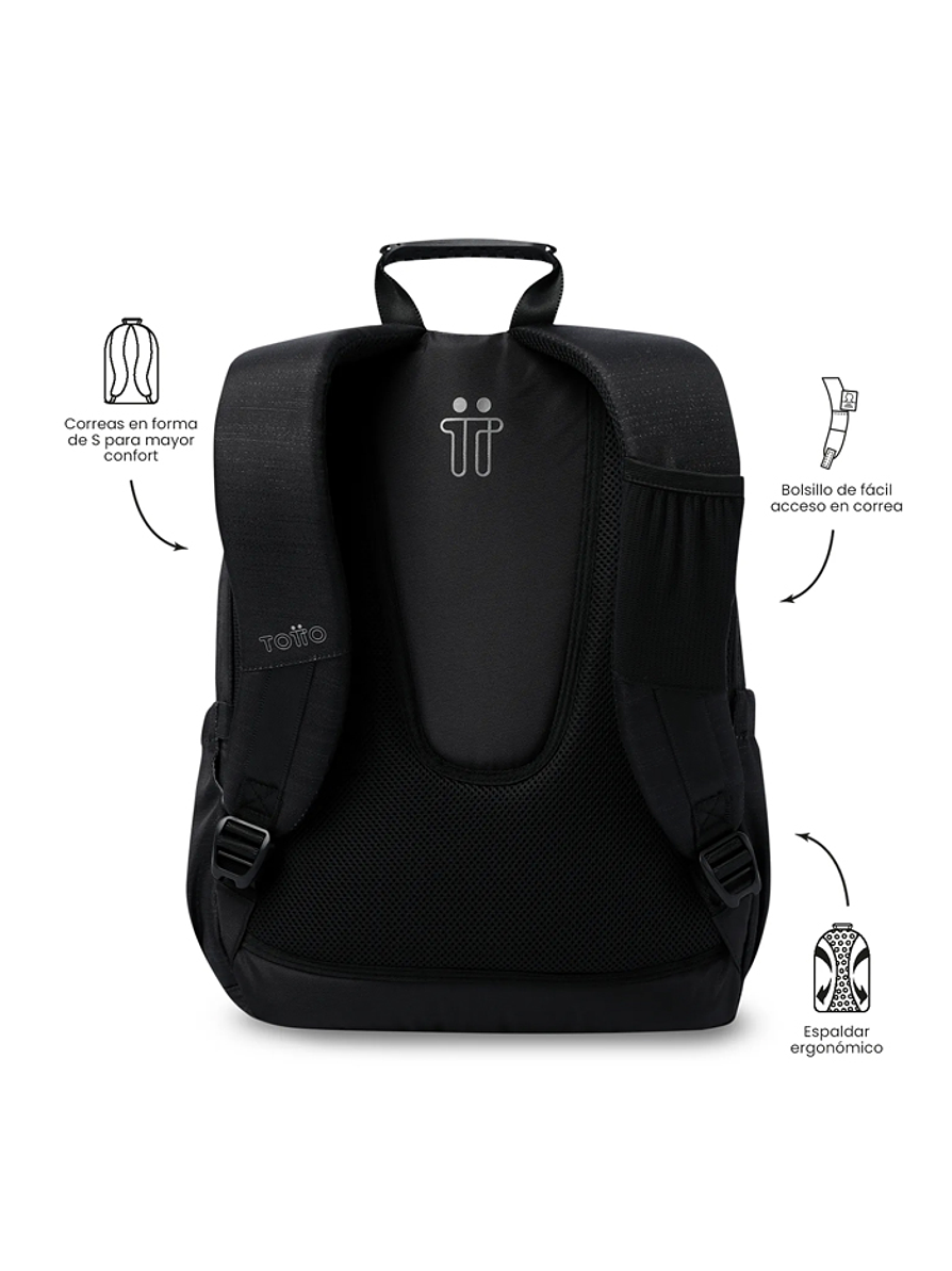 Morral Juvenil Acuarela Neo Negro Totto 4