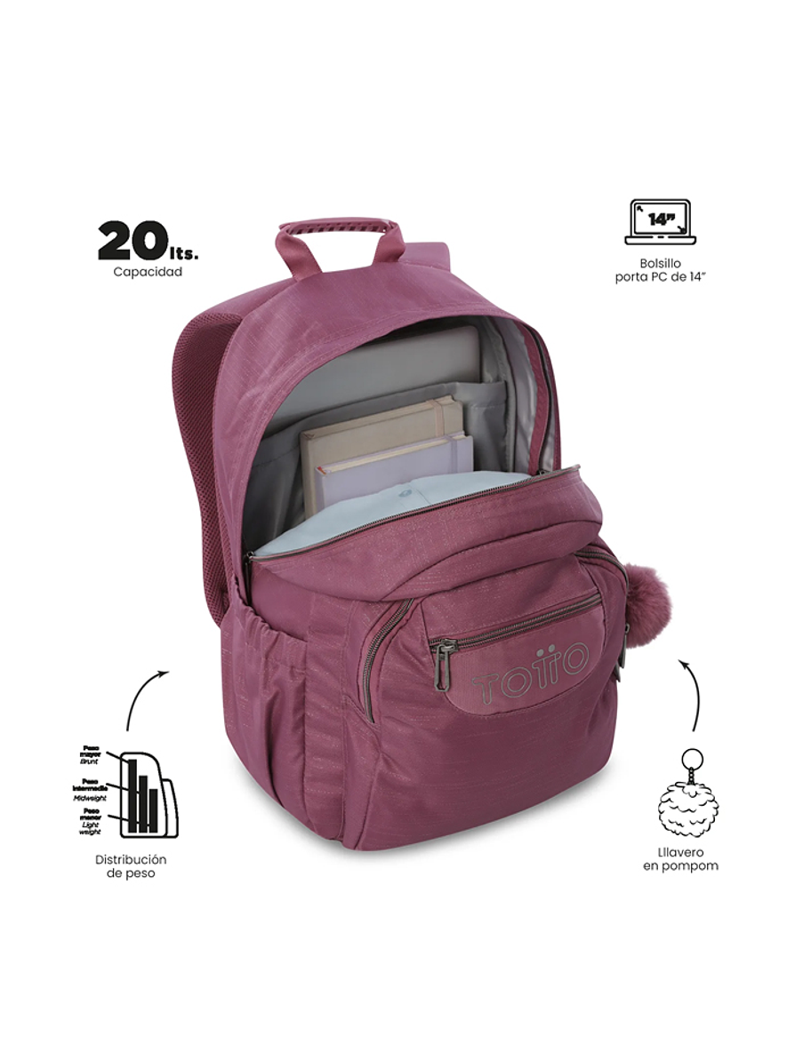 Morral Juvenil Acuarela Neo Rosado Totto 3