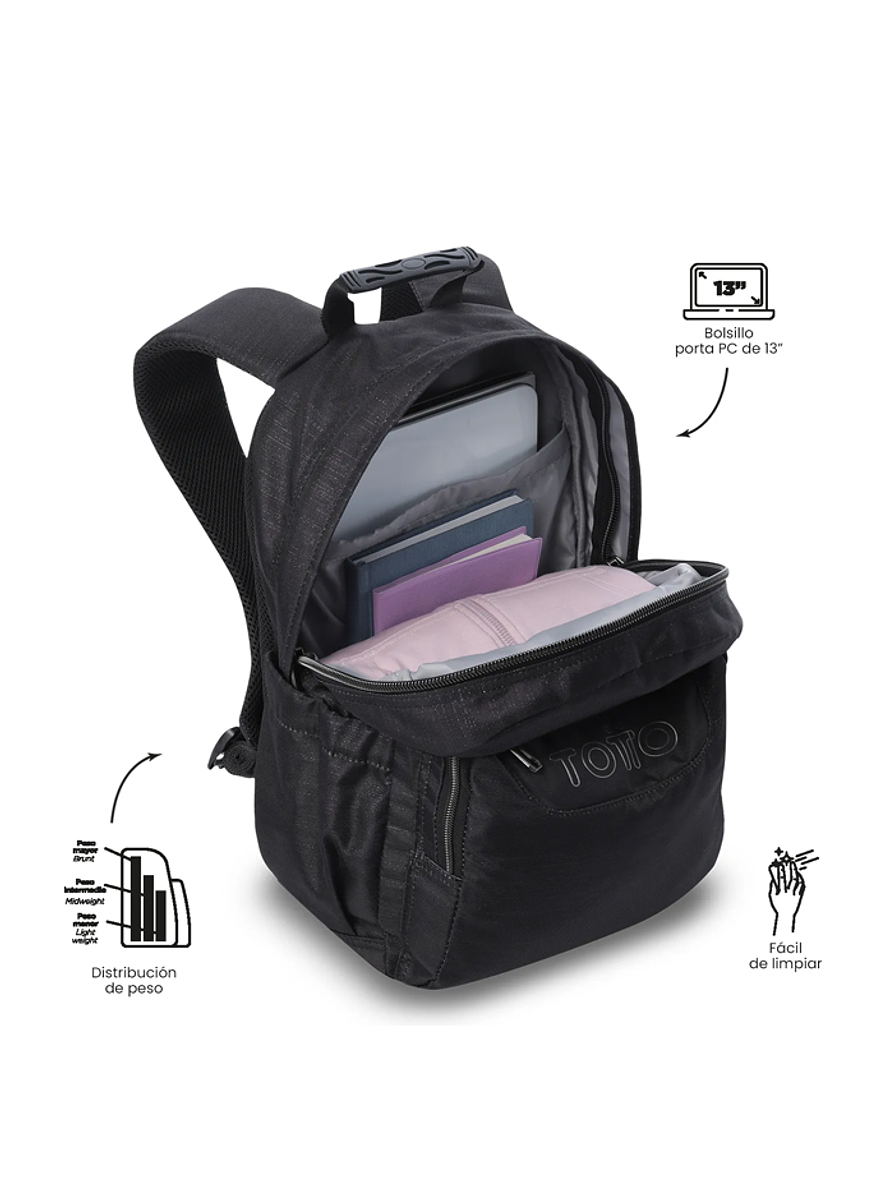 Morral Juvenil Gommas Neo Negro Totto 3