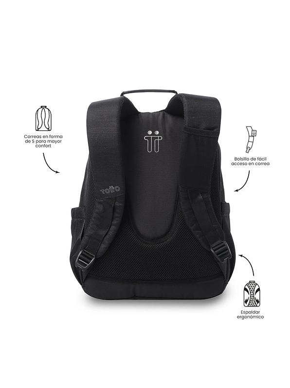 Morral Juvenil Gommas Neo Negro Totto 4