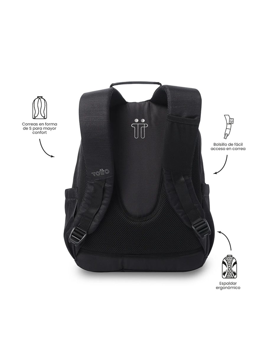 Morral Juvenil Gommas Neo Negro Totto 4
