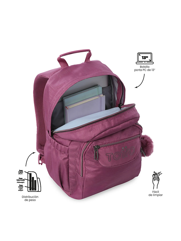 Morral Juvenil Gommas Neo Rosado Totto 3