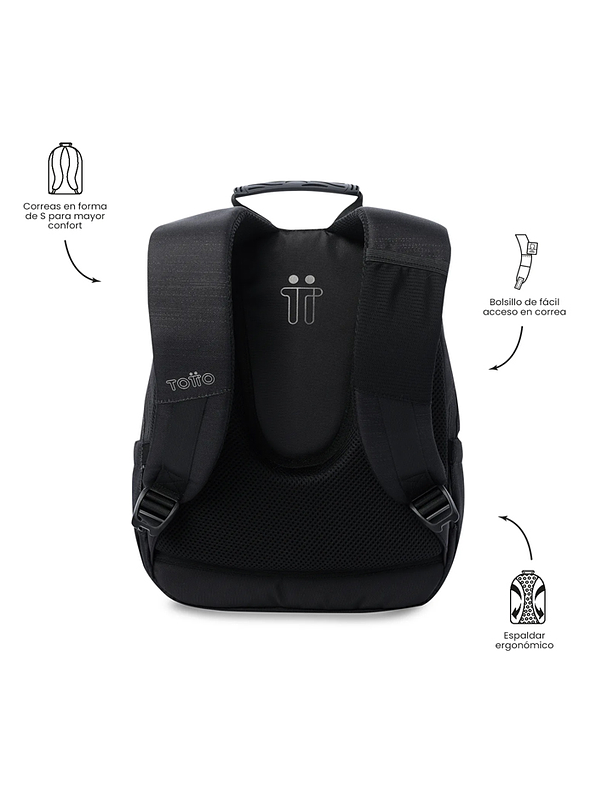 Morral Juvenil Tempera Neo Negro Totto 4