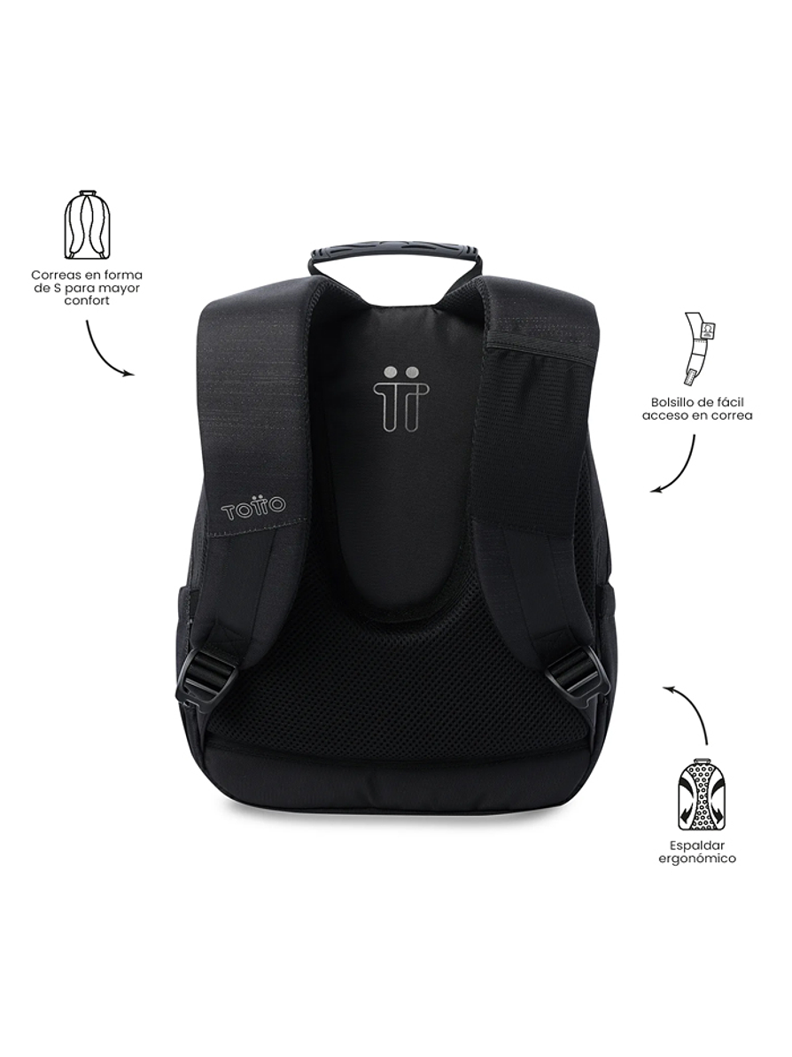 Morral Juvenil Tempera Neo Negro Totto 4