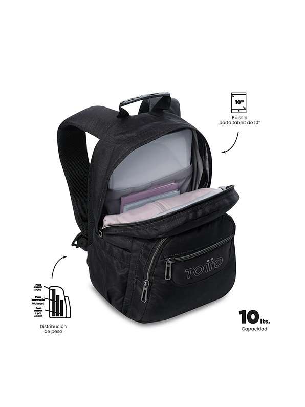 Morral Juvenil Tempera Neo Negro Totto 3