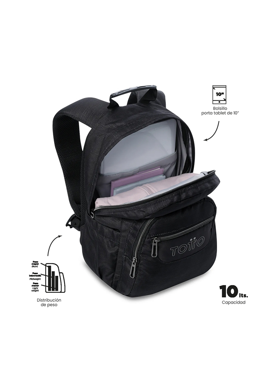 Morral Juvenil Tempera Neo Negro Totto 3