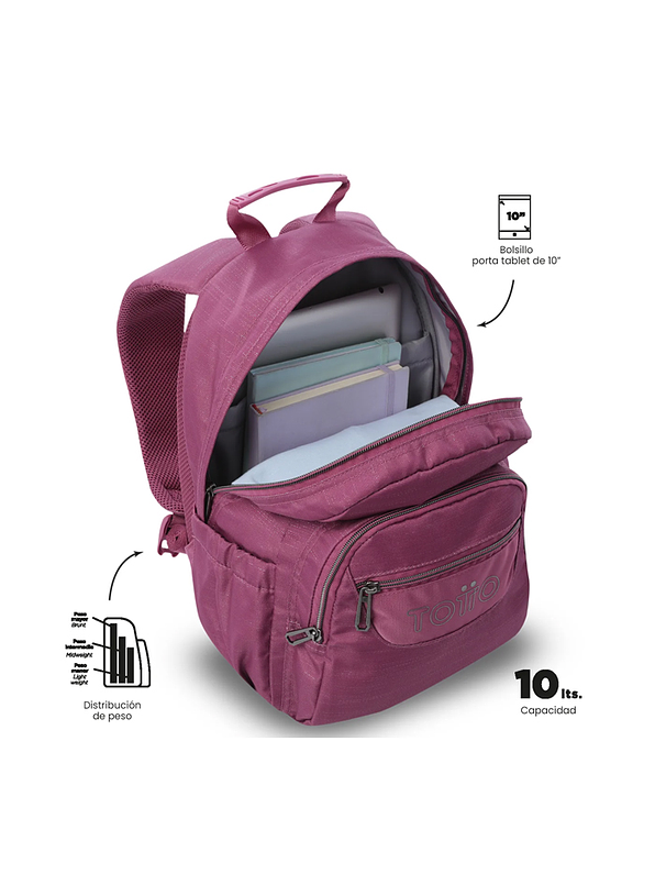 Morral Juvenil Tempera Neo Rosado Totto 3