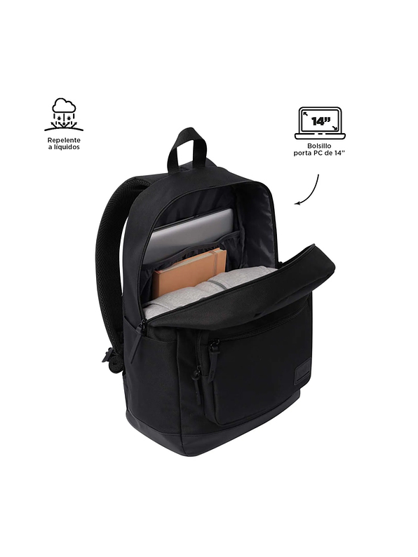 Morral Universitario Tocax Negro Unisex Totto 3