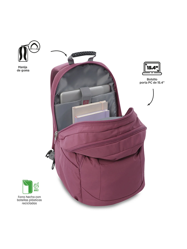 Morral Universitario Krimmler 2.0 Rosado Totto 3