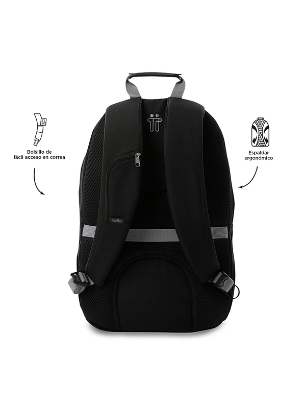 Morral Universitario Krimmler 2.0 Negro Totto 4