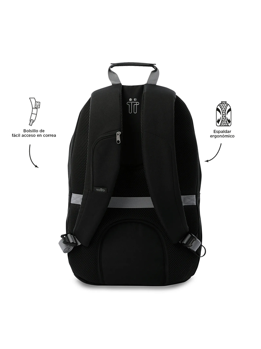 Morral Universitario Krimmler 2.0 Negro Totto 4