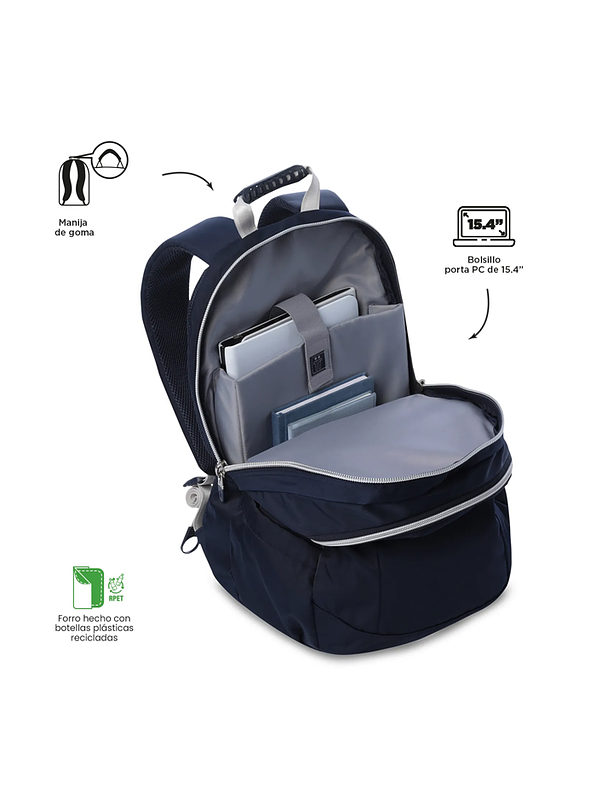 Morral Universitario Krimmler Twill 2.0 Azul Totto 3