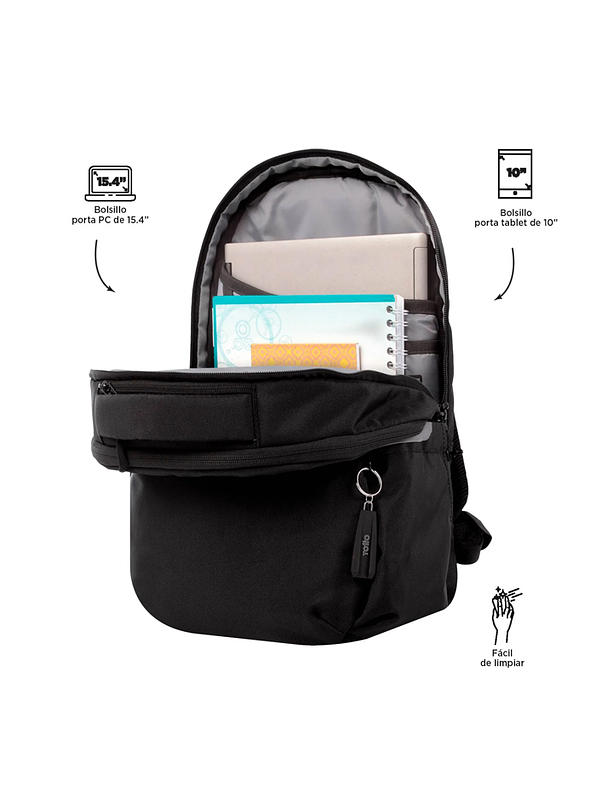 Morral Universitario Indo Negro Totto 3