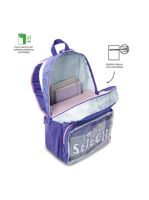 Morral Infantil Stitch On The Beach Mediano Totto 3