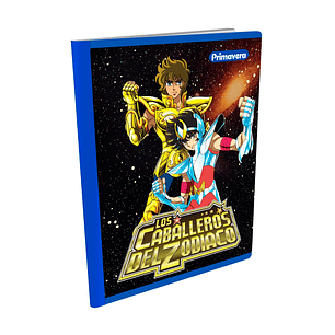 Cuaderno Cosido Primavera Caballeros del Zodiaco 100 hojas Cuadros