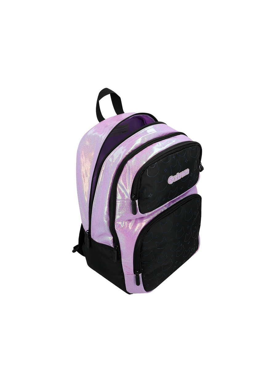 Morral Xtrem Escolar Hopper 2.0 Negro/Lila 3