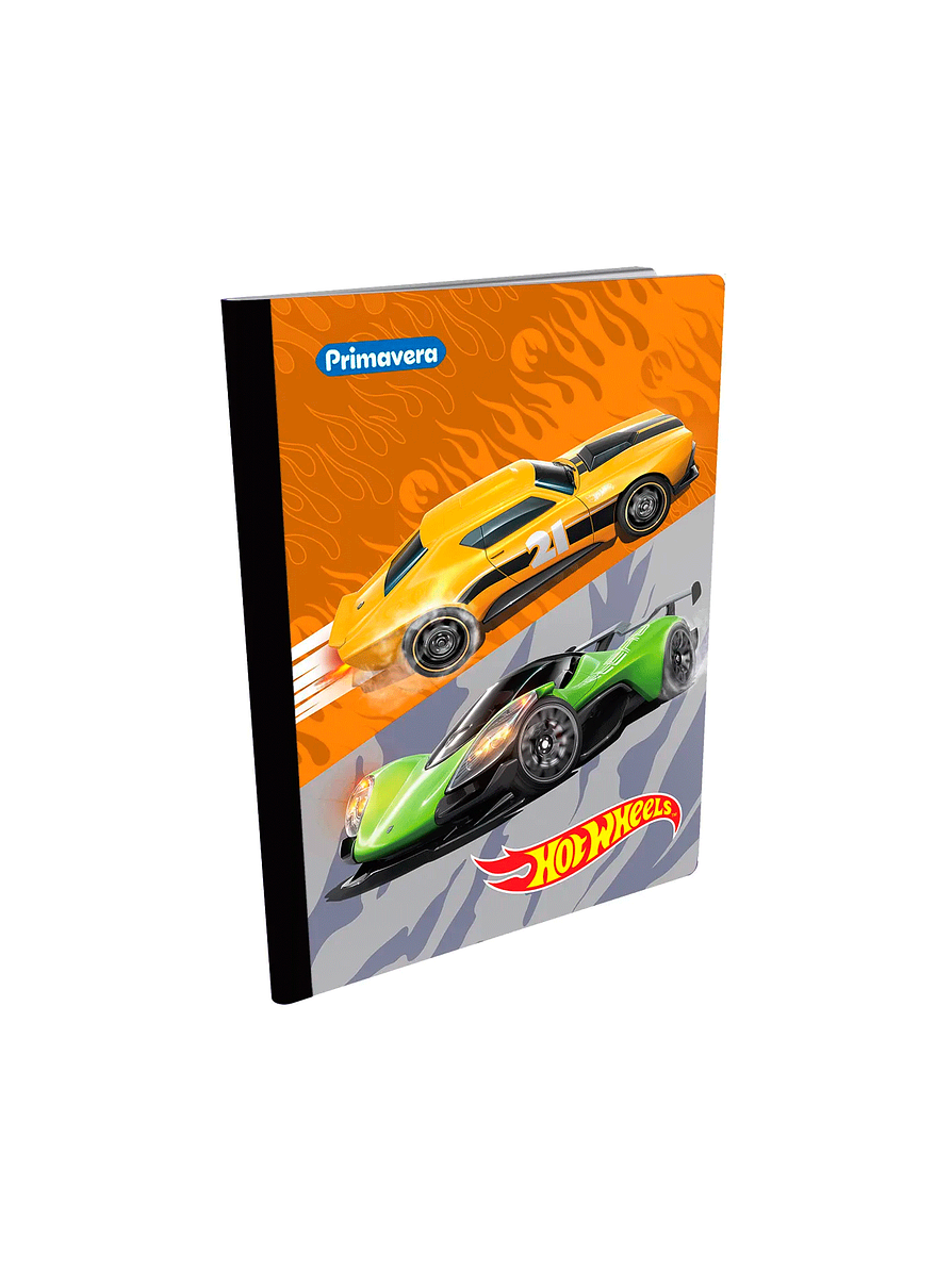 Cuaderno Primavera Cosido Hot Wheels 50 Hojas Cuadros  5