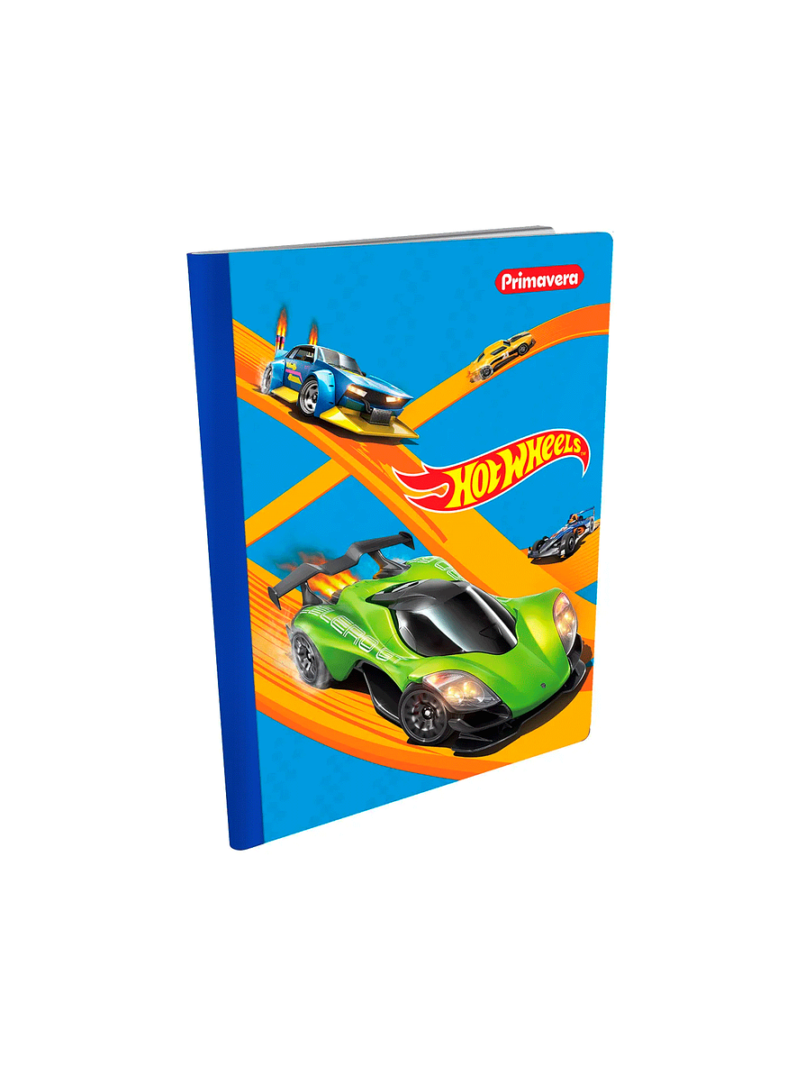 Cuaderno Primavera Cosido Hot Wheels 50 Hojas Cuadros  7