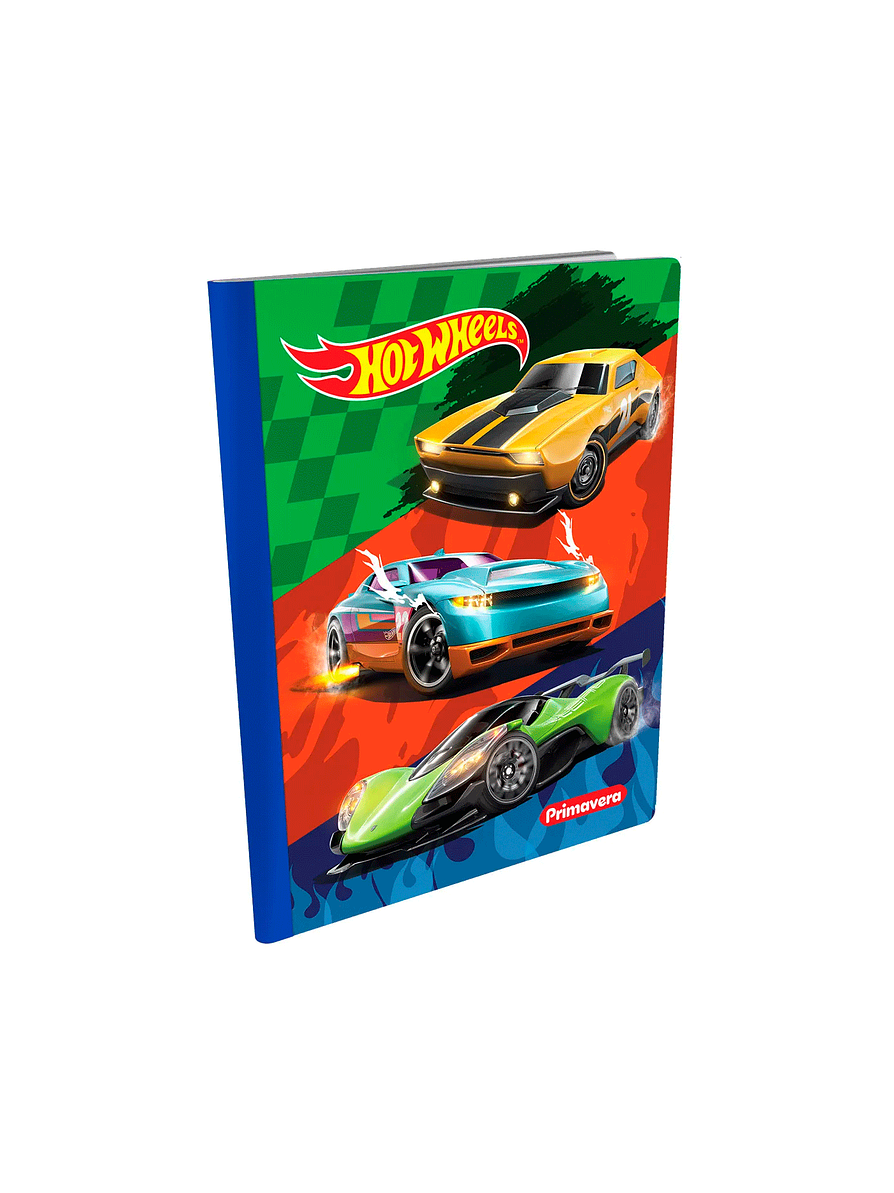 Cuaderno Primavera Cosido Hot Wheels 50 Hojas Cuadros  8