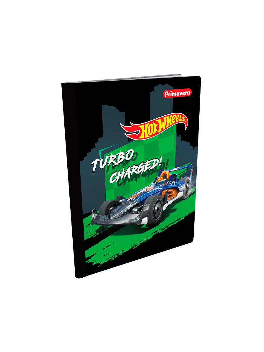 Cuaderno Cosido Primavera Hot Wheels 100 Hojas Cuadros  6