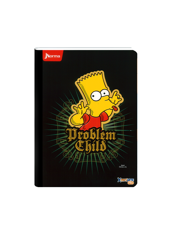 Cuaderno Cosido Norma X-Presarte Simpsons 100 Hojas Lineas 2