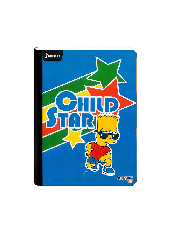 Cuaderno Cosido Norma X-Presarte Simpsons 100 Hojas Lineas 3