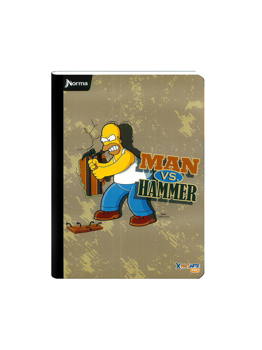 Cuaderno Cosido Norma X-Presarte Simpsons 100 Hojas Lineas 6