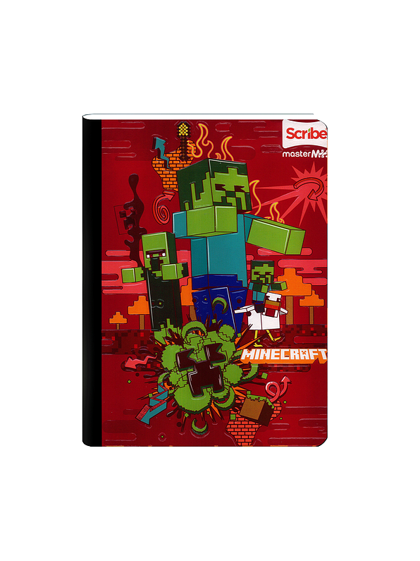 Cuaderno Cosido Minecraft 100 Hojas Cuadros  5
