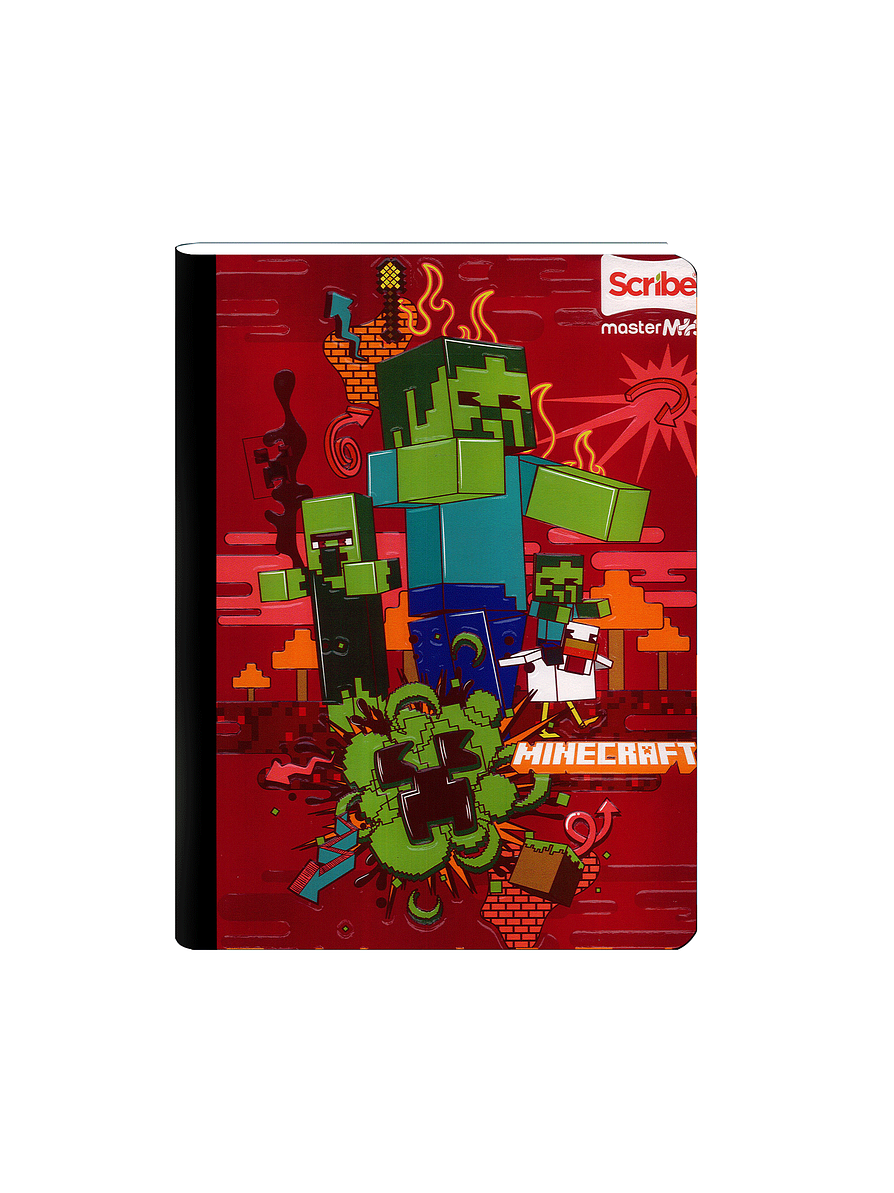 Cuaderno Cosido Minecraft 100 Hojas Cuadros  5