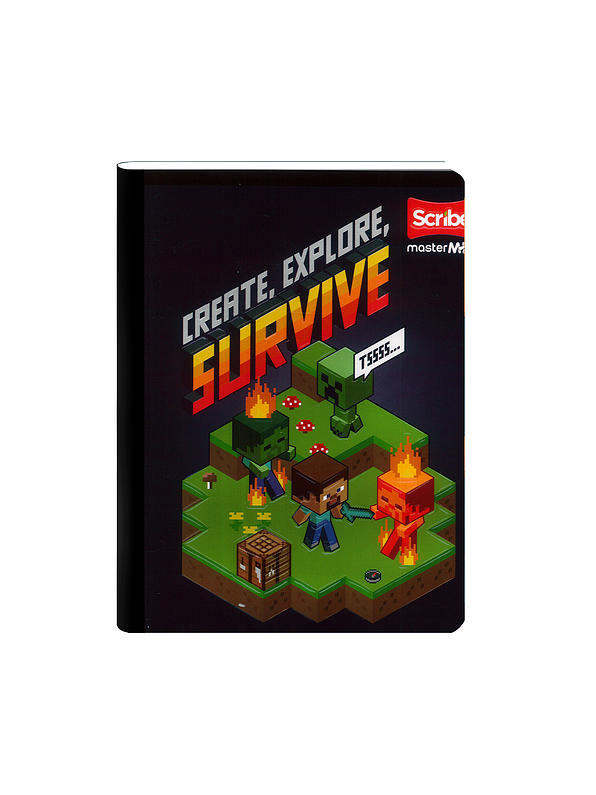 Cuaderno Cosido Minecraft 100 Hojas Cuadros  7