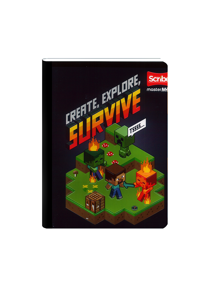Cuaderno Cosido Minecraft 100 Hojas Cuadros  7